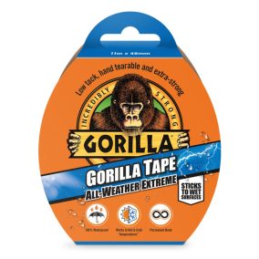   Gorilla Tape All Weather Extreme Fekete Extrém Erős Hőálló Ragasztószalag 11m x 48mm