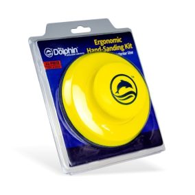   Blue Dolphin tépőzáras kézi csiszolóblokk szett 125 mm – ergonomikus csiszolófelfogó + 10 db csiszolókorong