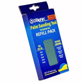   Blue Dolphin kézi tépőzáras csiszolólap szett, 10 db-os, téglalap, 70x125 mm