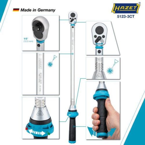1/2" nyomatékkulcs, 60-320 Nm HAZ 5123-3CT  HAZET