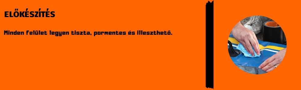 Gorilla Patch & Seal foltozó szalag használata – felület előkészítése tisztítás előtt