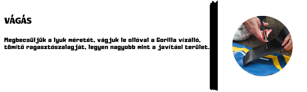 Gorilla Patch & Seal vízálló tömítő szalag – méretre vágás ollóval a javításhoz